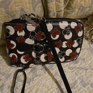 Disney Tec Stylish Black and Red Patterned Women's Bag